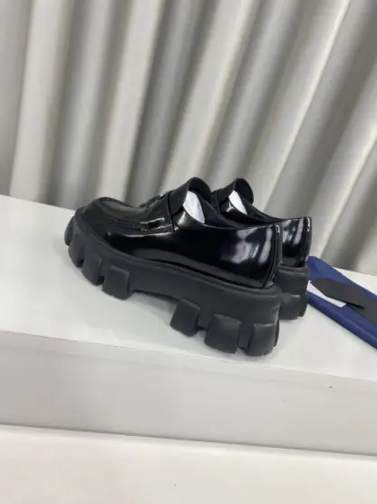  PRADA Brushed leather Monolith loafers Shoes #3866 - Image 3