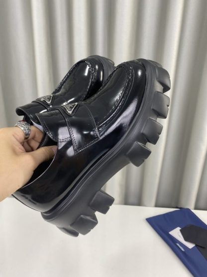  PRADA Brushed leather Monolith loafers Shoes #3866 - Image 10