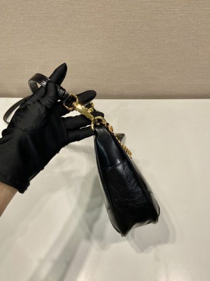  Prada Re-Edition naplak patent leather mini-bag Black 1BC204 #3803 - Image 2