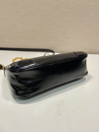  Prada Re-Edition naplak patent leather mini-bag Black 1BC204 #3803 - Image 6
