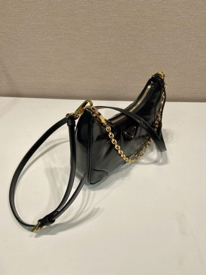  Prada Re-Edition naplak patent leather mini-bag Black 1BC204 #3803 - Image 7