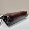  Prada Extra large leather handbag XL Dark Brown #3802 - Image 8