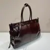  Prada Extra large leather handbag XL Dark Brown #3802 - Image 4