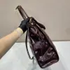  Prada Extra large leather handbag XL Dark Brown #3802 - Image 3