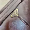  Prada Extra large leather handbag XL Dark Brown #3802 - Image 2