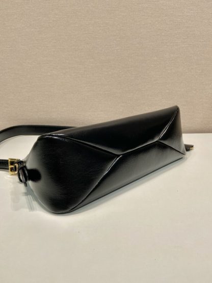  Prada Aimée medium naplak leather shoulder bag Black #3813 - Image 3