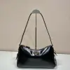 Replica Prada Aimée medium naplak leather shoulder bag Black #3813