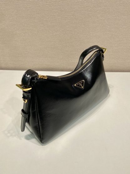  Prada Aimée medium naplak leather shoulder bag Black #3813 - Image 5