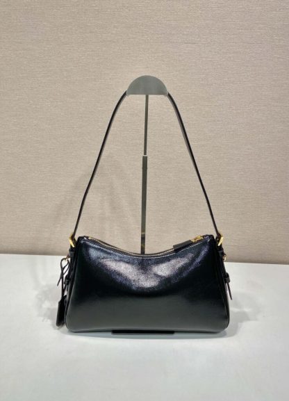  Prada Aimée medium naplak leather shoulder bag Black #3813 - Image 6