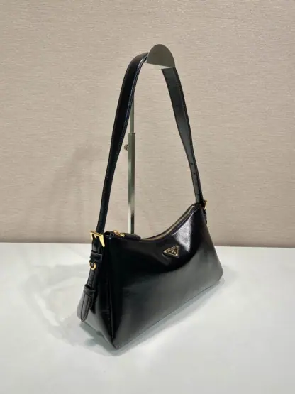  Prada Aimée medium naplak leather shoulder bag Black #3813 - Image 7