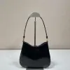  Prada Cleo brushed leather shoulder bag Black #3811 - Image 3