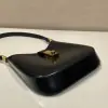  Prada Cleo brushed leather shoulder bag Black #3811 - Image 5