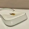  Prada Cleo brushed leather shoulder bag White #3812 - Image 4