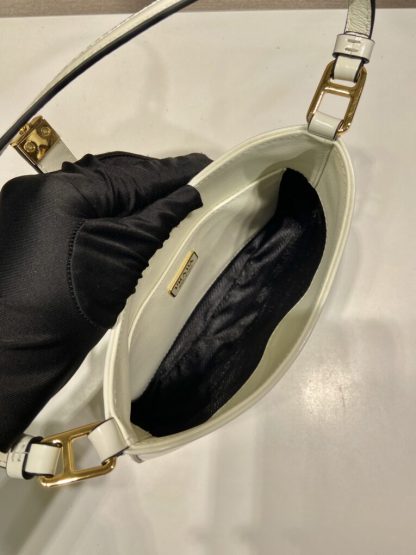  Prada Cleo brushed leather shoulder bag White #3812 - Image 5