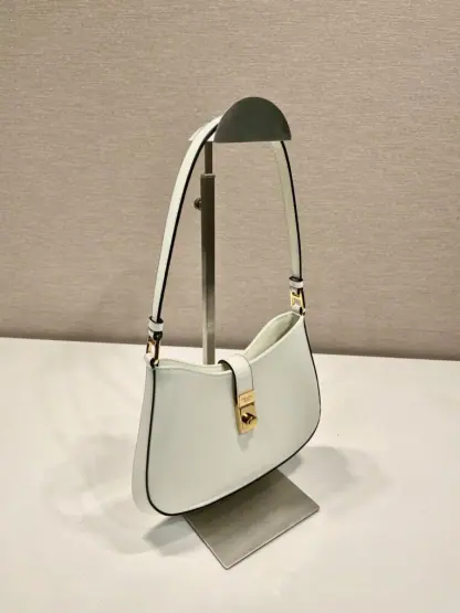  Prada Cleo brushed leather shoulder bag White #3812 - Image 8