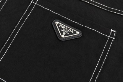  PRADA Stretch cotton shirt black Men #3858 - Image 3