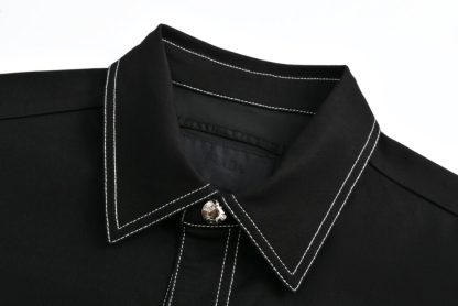  PRADA Stretch cotton shirt black Men #3858 - Image 5
