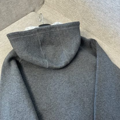  Men's Dior Hooded Track Jacket Navy Blue Cotton Knit and Cashmere #3918 - Image 3