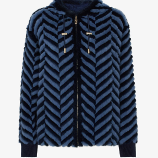 Replica Fendi Blue Mink Jacket For Women 24SS #3785