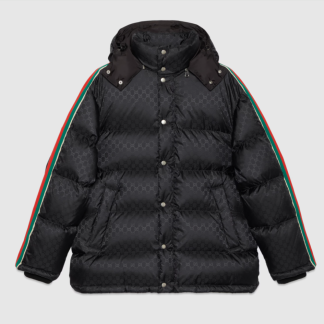 Replica GUCCI MEN'S GG NYLON JACQUARD JACKET WITH WEB 715519 #3833