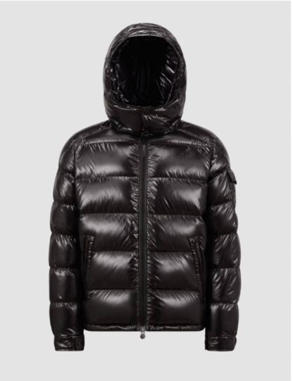 REPLICA MEN'S BLACK MONCLER MAYA HOODED SHORT DOWN JACKET #3762