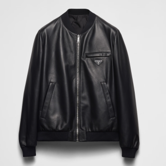 Replica Men's Prada Nappa leather bomber jacket #3757