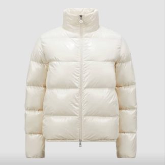 REPLICA MONCLER ABBADIA SHORT DOWN JACKET WOMEN OFF WHITE #3817