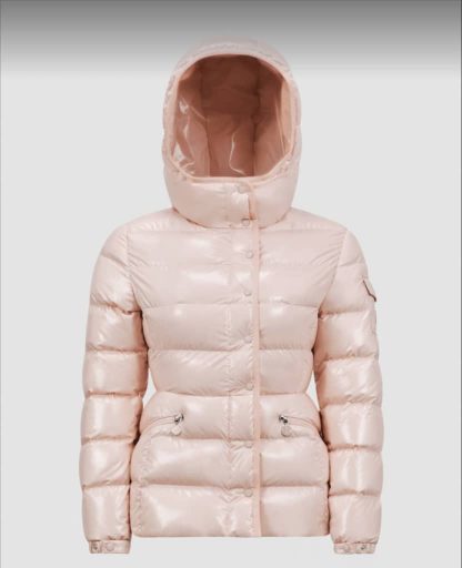 REPLICA MONCLER WOMEN'S BARANTE HOODED SHORT DOWN JACKET PINK #3877