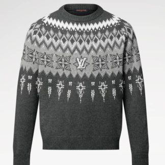Replica Louis Vuitton Embellished Wool-Cashmere Blend Pullover Cardigan #3903