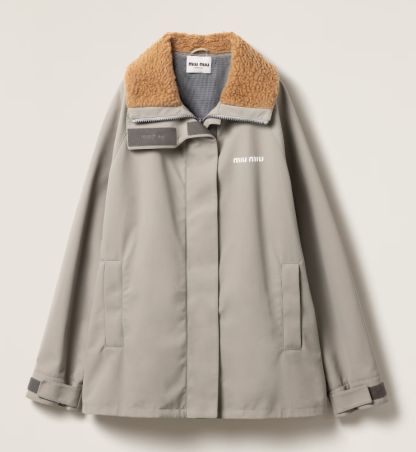 Replica Miu Miu Cordura blouson jacket Steel Gray Windbreaker #3879