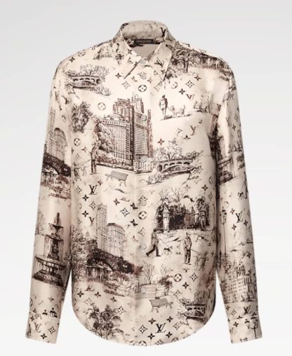 Replica Louis Vuitton Men's Long-Sleeved Silk Shirt #3905