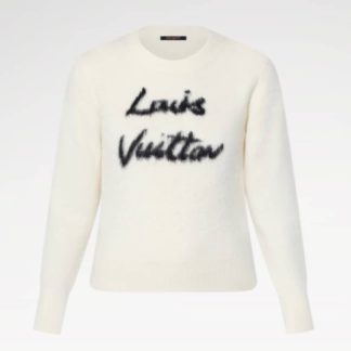 Replica Louis Vuitton Brushed Knit Jumper 1AGHCT White #3988