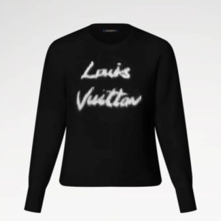 Replica Louis Vuitton Brushed Knit Jumper 1AGHCT Black #3987