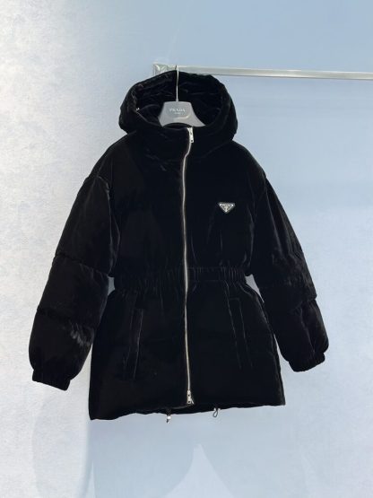  Prada Women's Velvet down jacket #3841 - Image 7