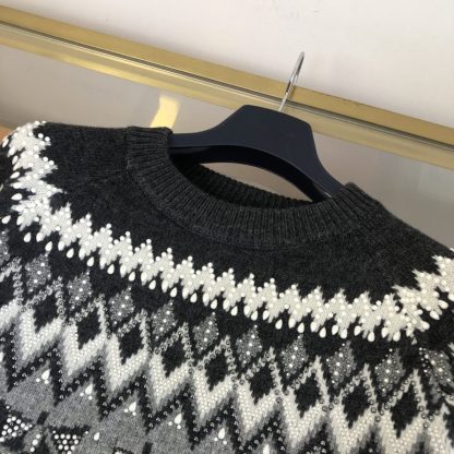  Louis Vuitton Embellished Wool-Cashmere Blend Pullover Cardigan #3903 - Image 8