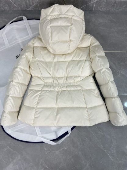 REPLICA MONCLER AVOCE HOODED SHORT DOWN JACKET WHITE #3893 - Image 3