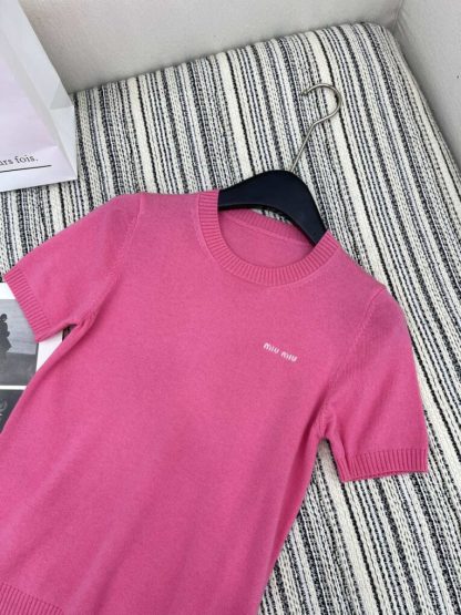  Miu Miu Cashmere knit cardigan sweater pink #3888 - Image 2