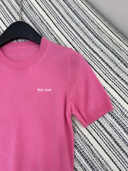  Miu Miu Cashmere knit cardigan sweater pink #3888 - Image 3