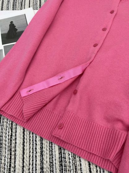  Miu Miu Cashmere knit cardigan with Buttons pink #3886 - Image 7