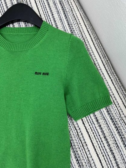  Miu Miu Cashmere knit cardigan sweater green #3889 - Image 4