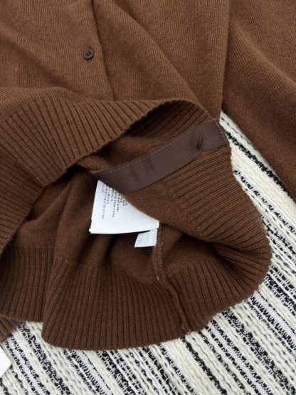  Miu Miu Cashmere knit cardigan with Buttons brown #3884 - Image 5