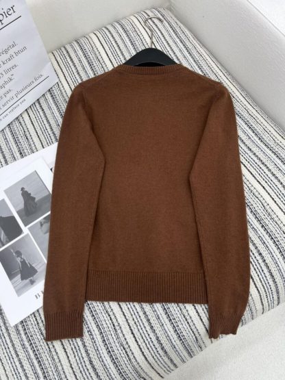  Miu Miu Cashmere knit cardigan with Buttons brown #3884 - Image 2