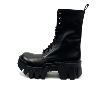 REPLICA BALENCIAGA MEN'S BULLDOZER LACE-UP BOOT IN BLACK #3796 - Image 2