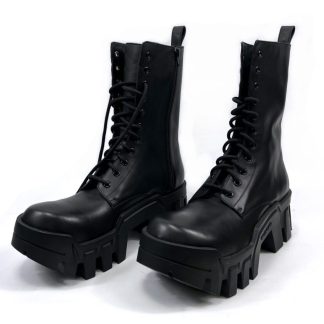 REPLICA BALENCIAGA MEN'S BULLDOZER LACE-UP BOOT IN BLACK #3796