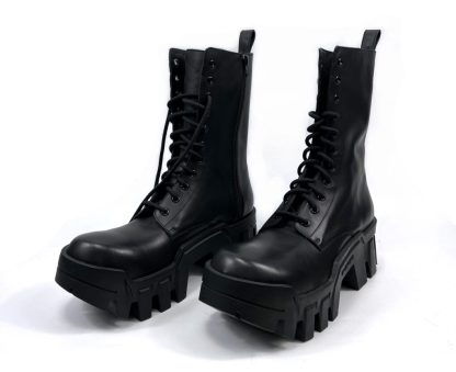 REPLICA BALENCIAGA MEN'S BULLDOZER LACE-UP BOOT IN BLACK #3796