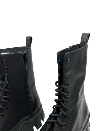 REPLICA BALENCIAGA MEN'S BULLDOZER LACE-UP BOOT IN BLACK #3796 - Image 4