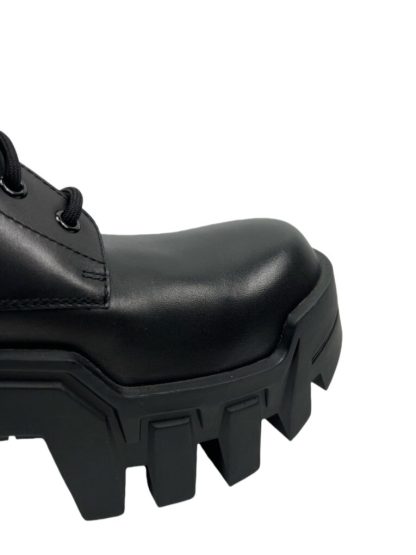 REPLICA BALENCIAGA MEN'S BULLDOZER LACE-UP BOOT IN BLACK #3796 - Image 5