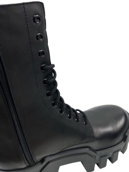 REPLICA BALENCIAGA MEN'S BULLDOZER LACE-UP BOOT IN BLACK #3796 - Image 8