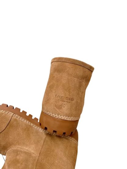 REPLICA BALENCIAGA WOMEN'S ALASKA FUR BOOTIE IN BROWN #3788 - Image 8