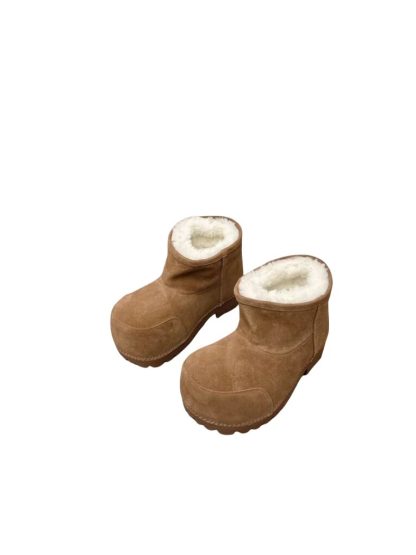 REPLICA BALENCIAGA WOMEN'S ALASKA FUR BOOTIE IN BROWN #3788 - Image 2